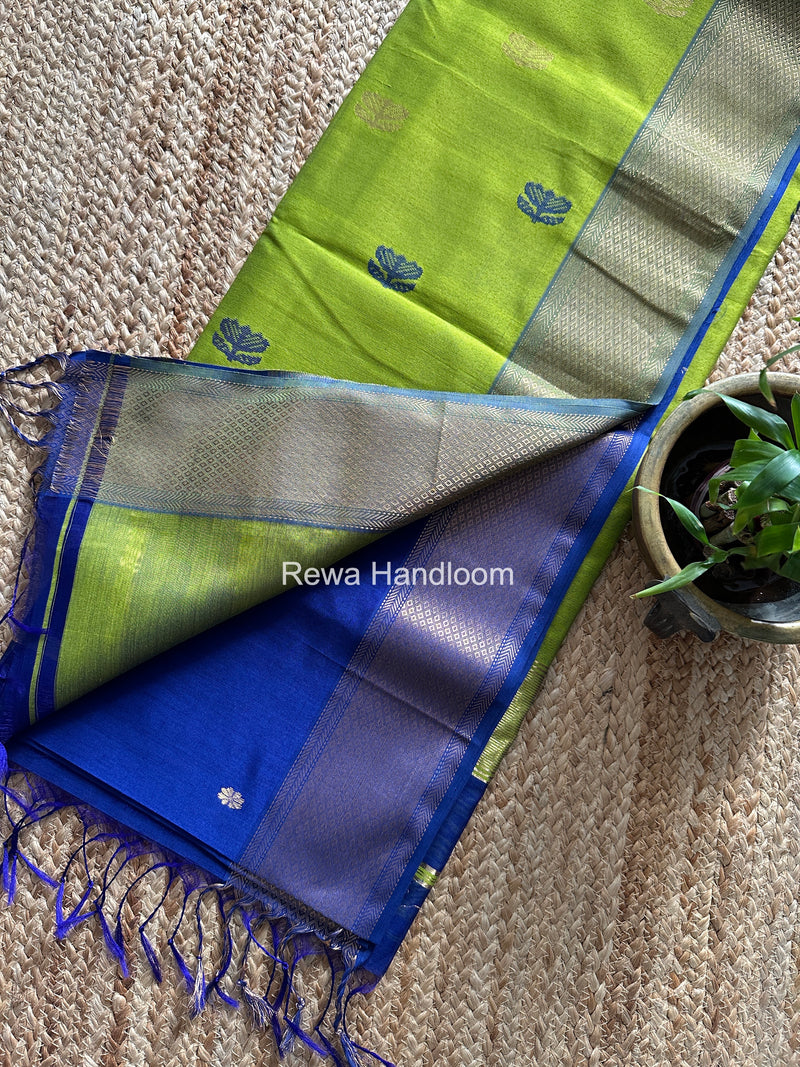 Maheshwari Blue Lotus Butta Saree LBS0111