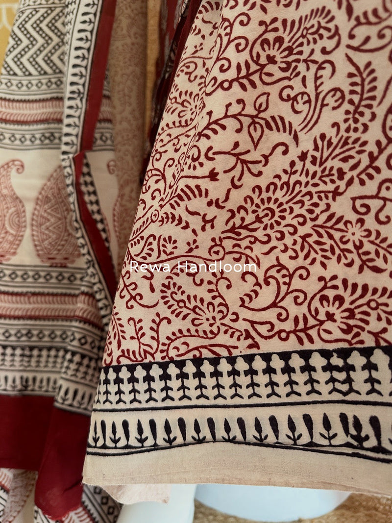 Bagh Print Cotton Suit 