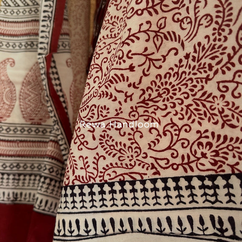 Bagh Print Cotton Suit 