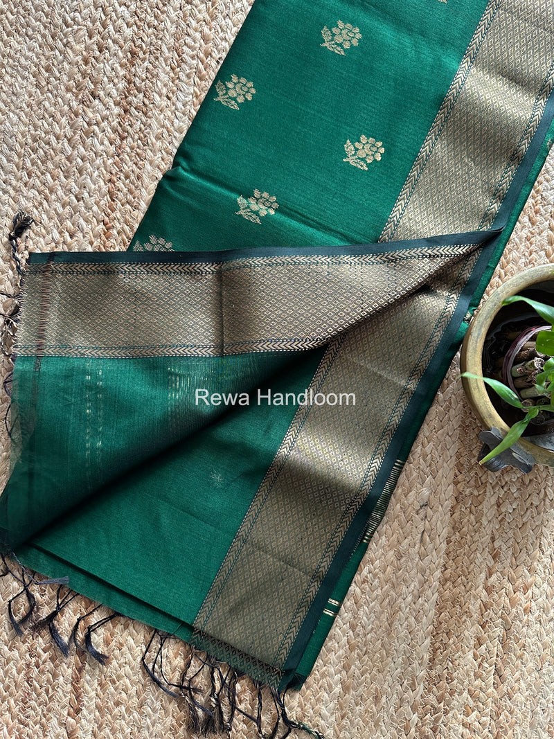 Maheshwari Green Lotus Butta Saree LBS0110