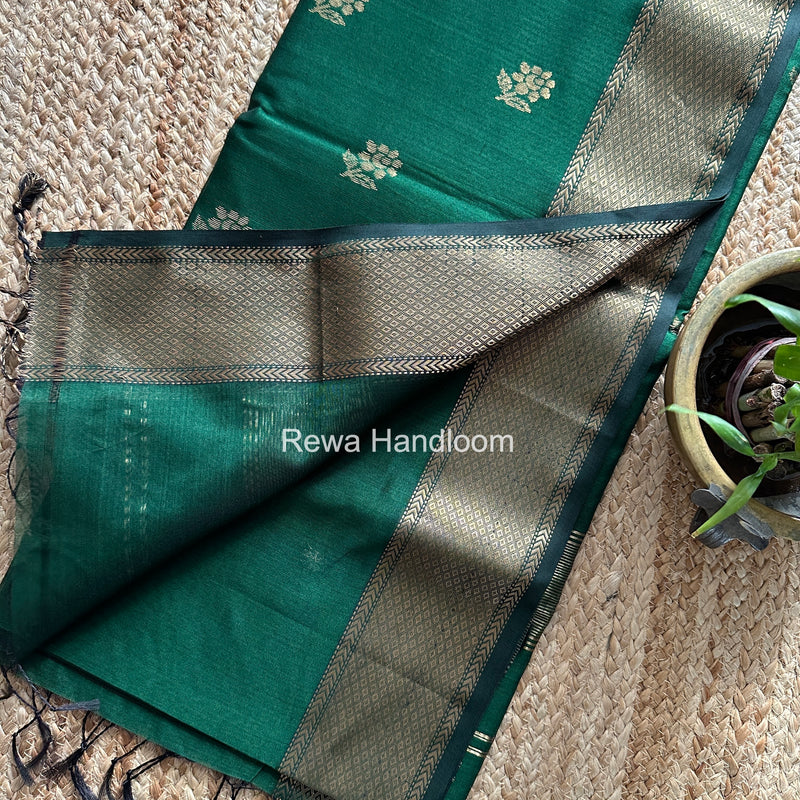 Maheshwari Green Lotus Butta Saree LBS0110