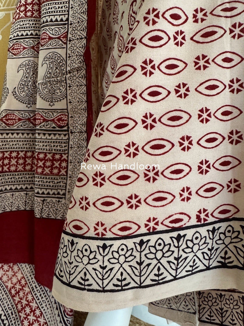 Bagh Print Cotton Suit 