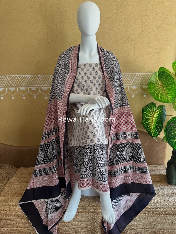 Bagh Print Cotton Suit 