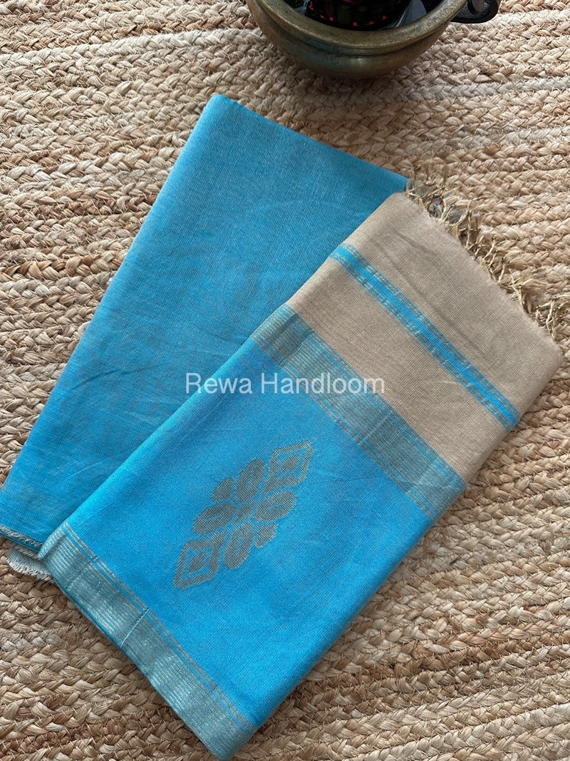 Maheshwari Firozi-Beige Tissue Buta Dress Material TPT052