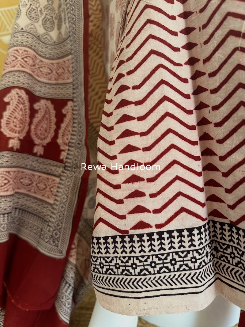 Bagh Print Cotton Suit 