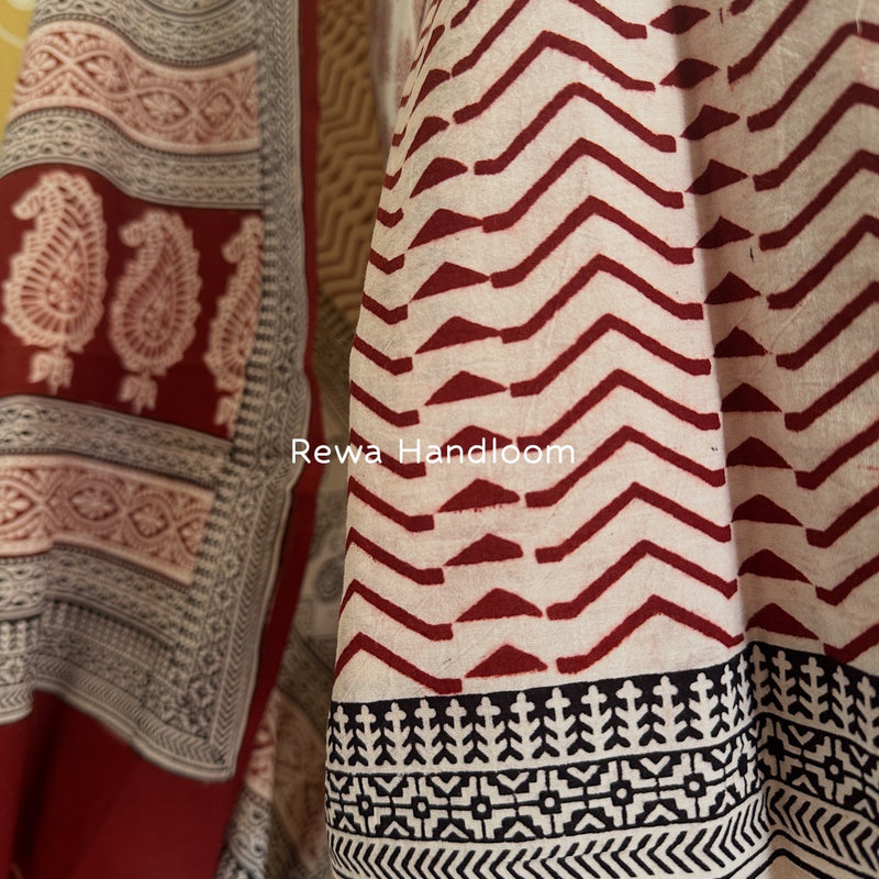 Bagh Print Cotton Suit 