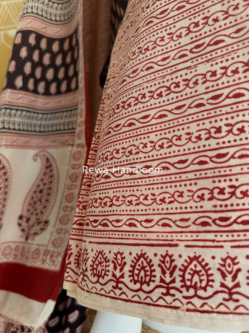 Bagh Print Cotton Suit 