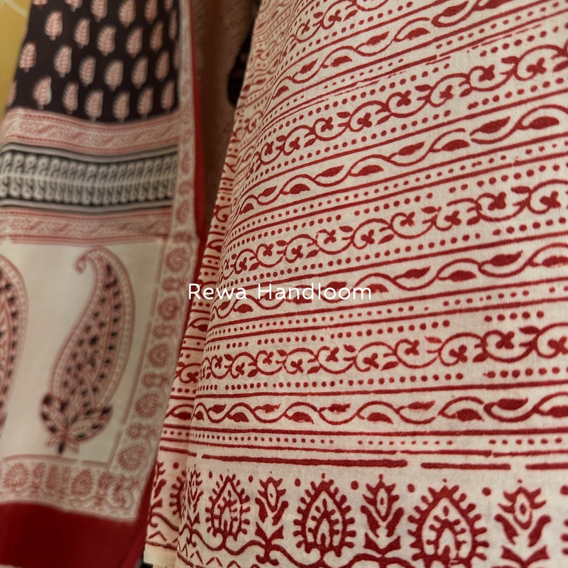 Bagh Print Cotton Suit 
