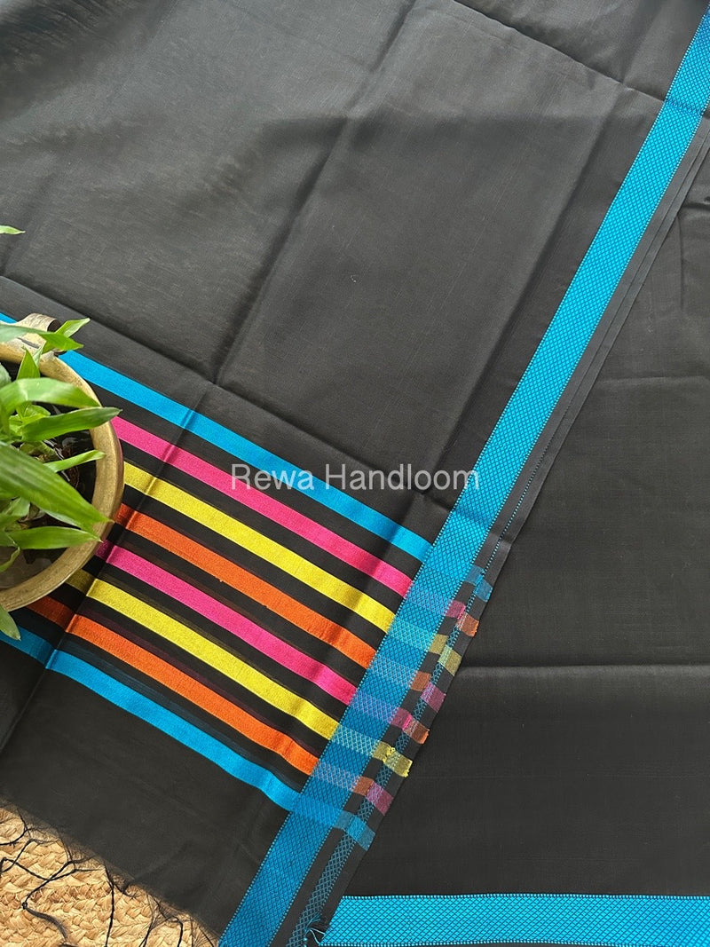 Maheshwari Black Top-Dupatta Suit SBTD05