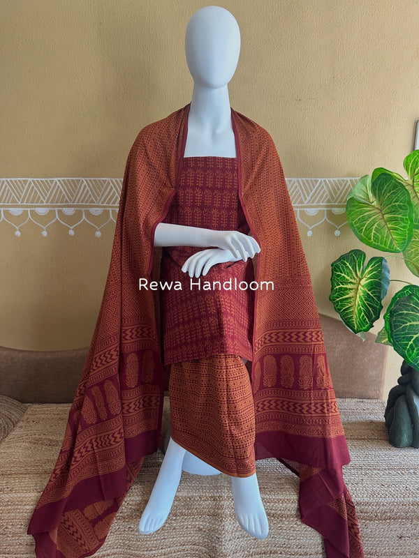 Bagh Print Cotton Suit