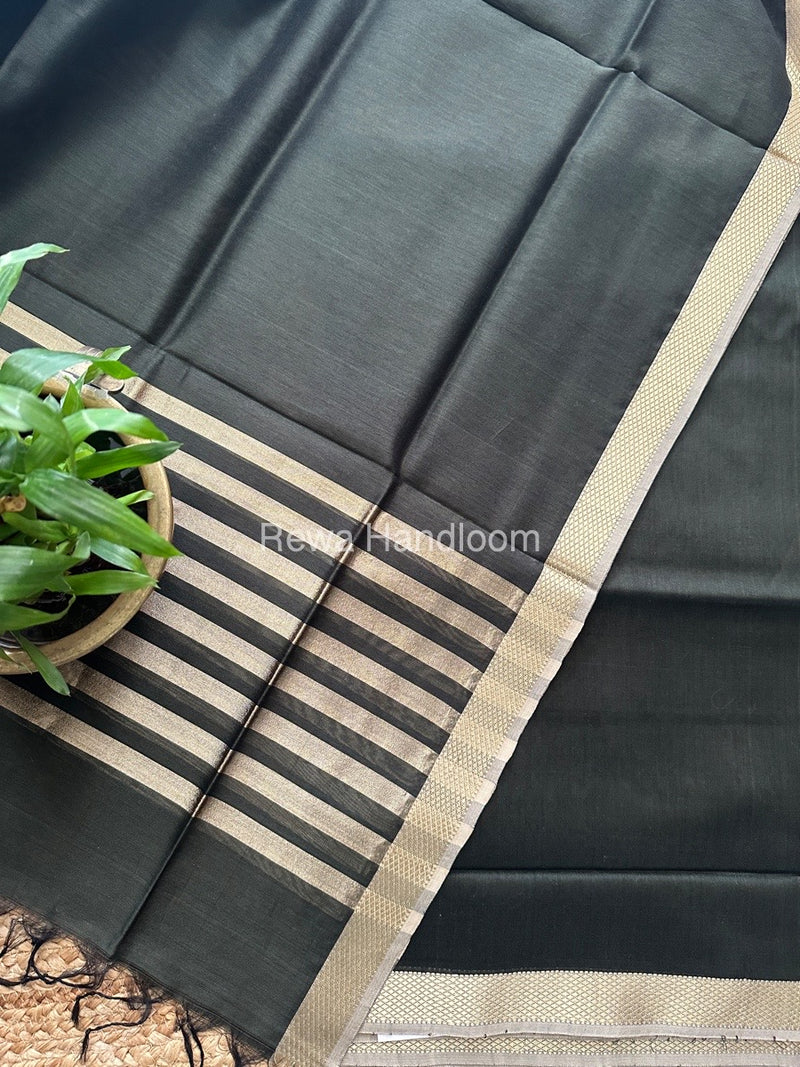Maheshwari Dark Green Resham Thread Dress Material RT07