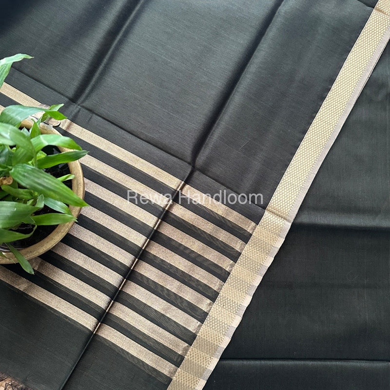 Maheshwari Dark Green Resham Thread Dress Material RT07