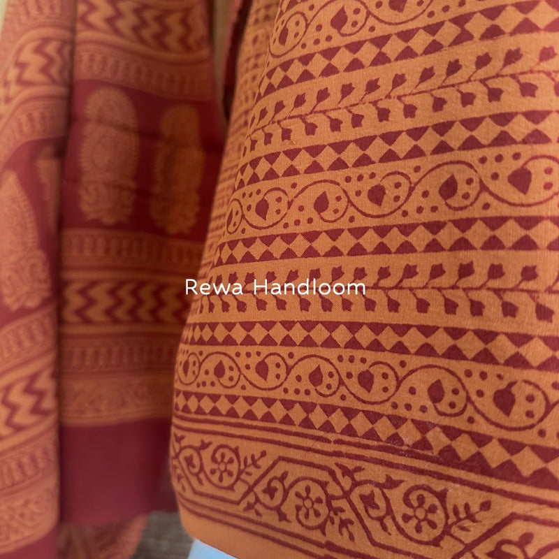 Bagh Print Cotton Suit