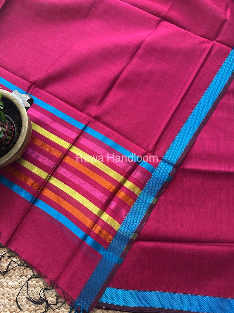 Maheshwari Rani Pink Top-Dupatta Suit SBTD04