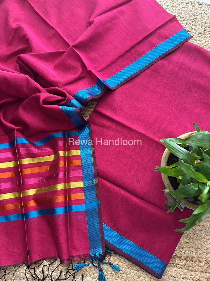 Maheshwari Rani Pink Top-Dupatta Suit SBTD04