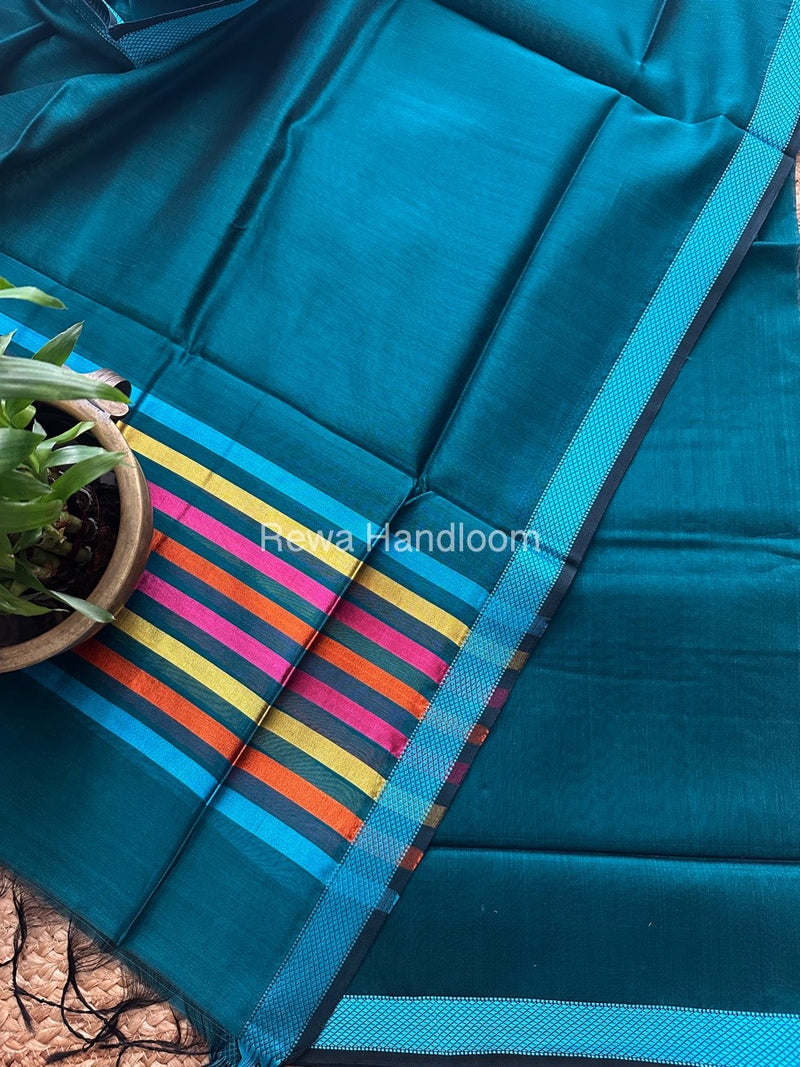 Maheshwari Bottle Green Top-Dupatta Suit SBTD03