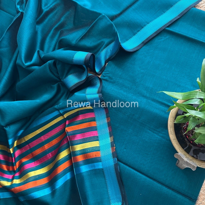 Maheshwari Bottle Green Top-Dupatta Suit SBTD03