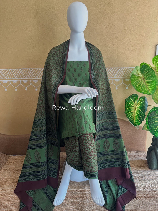 Bagh Print Cotton Suit 