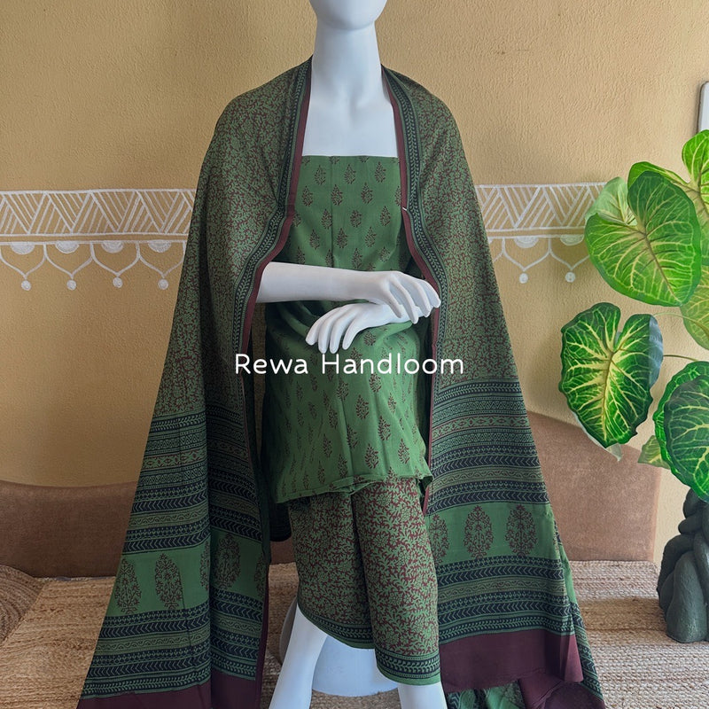 Bagh Print Cotton Suit 