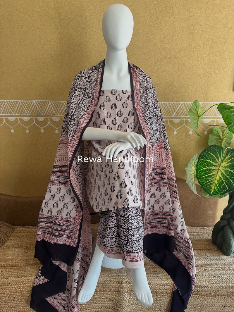 Bagh Print Cotton Suit 