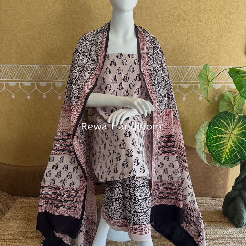 Bagh Print Cotton Suit 