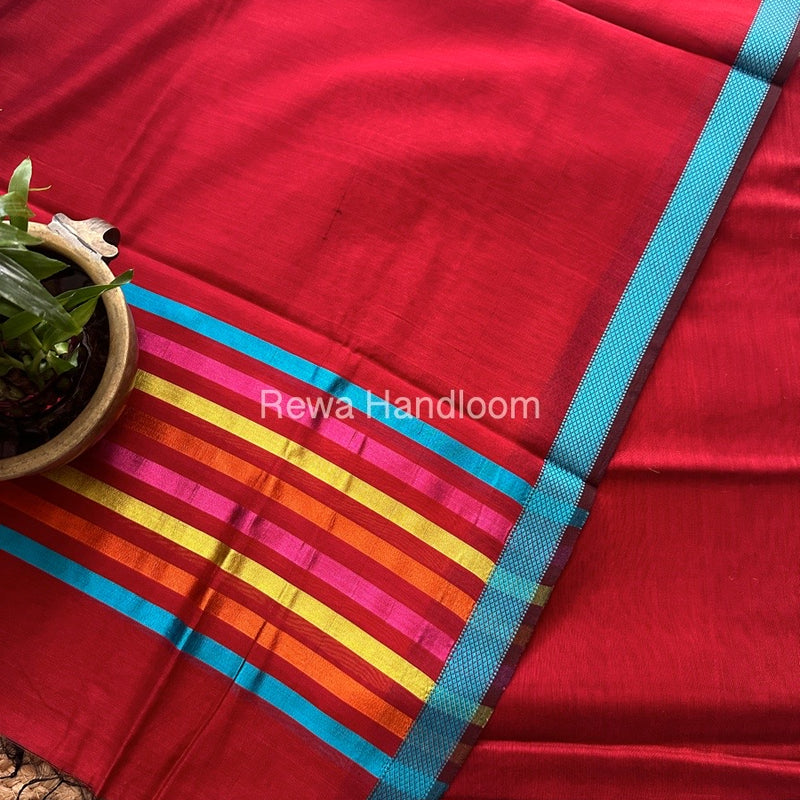 Maheshwari Red Top-Dupatta Suit SBTD07