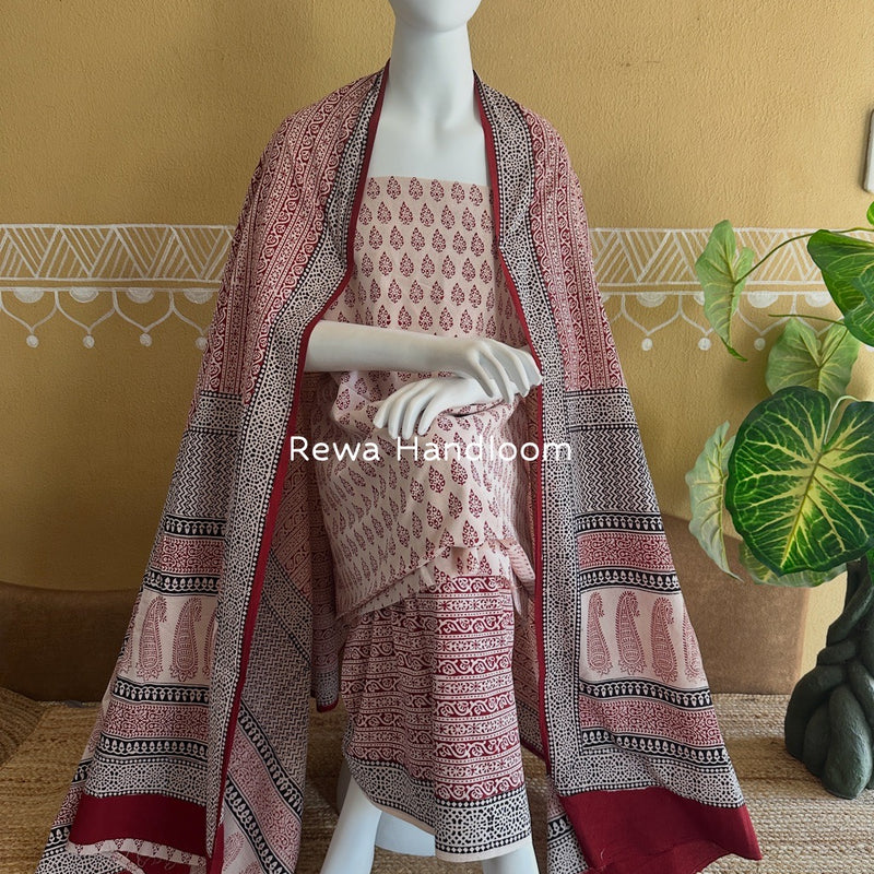 Bagh Print Cotton Suit