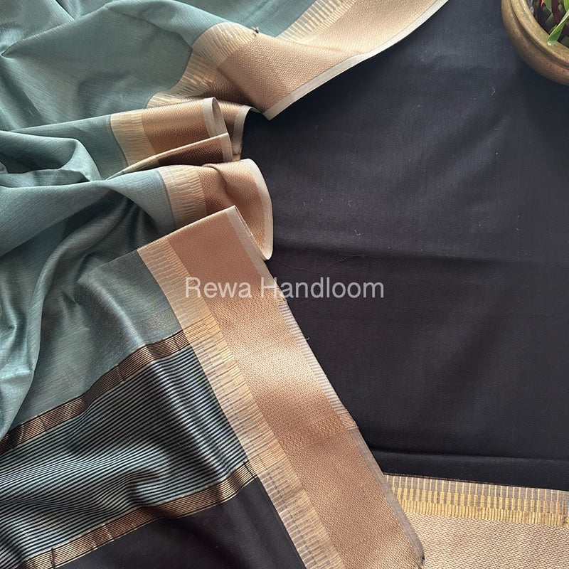 Maheshwari Zari Border Dress Material