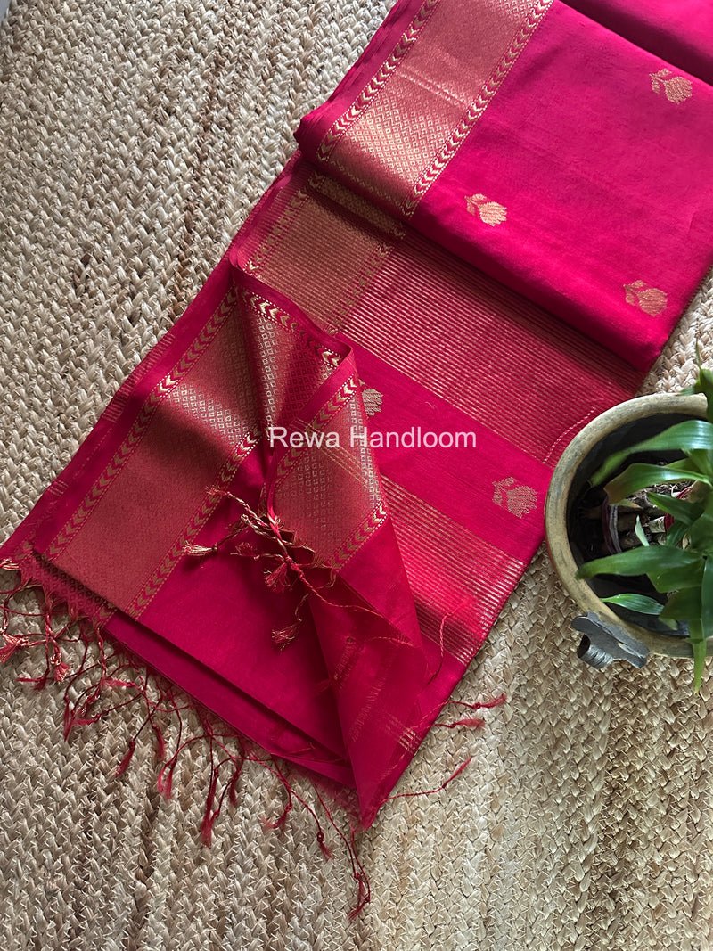 Maheshwari Lotus Butta Saree