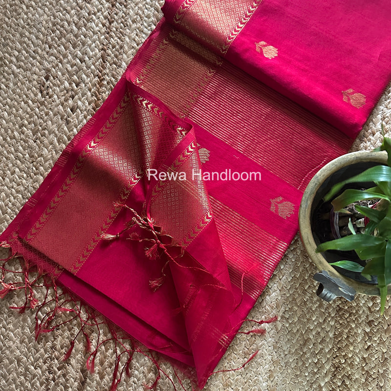 Maheshwari Lotus Butta Saree