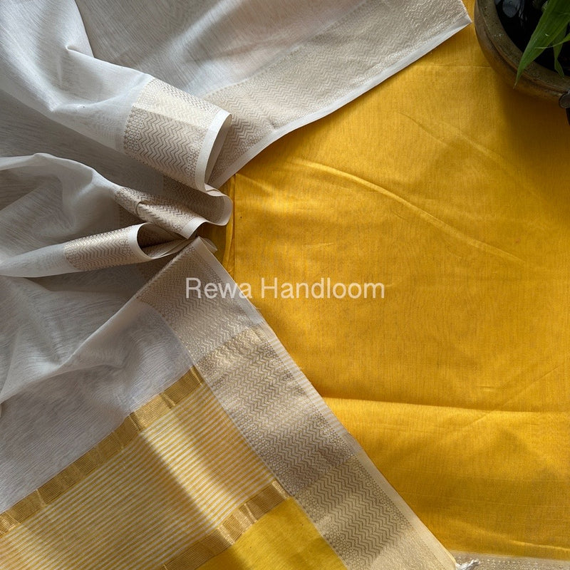 Maheshwari Zari Border Dress Material