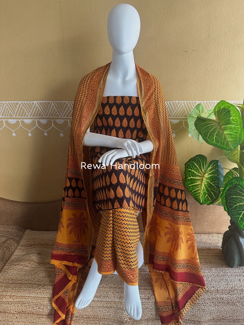 Bagh Print Cotton Suit 