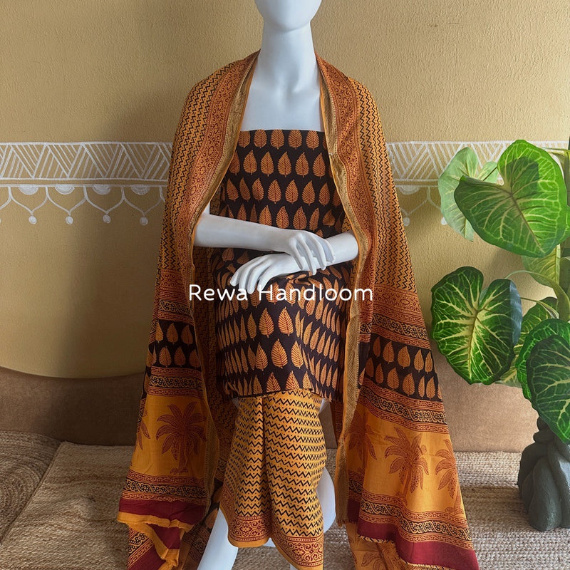 Bagh Print Cotton Suit 