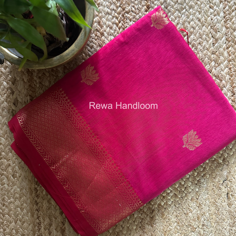 Maheshwari Rani Pink Lotus Butta Saree LLBS059