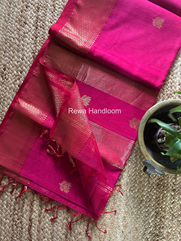 Maheshwari Lotus Butta Saree