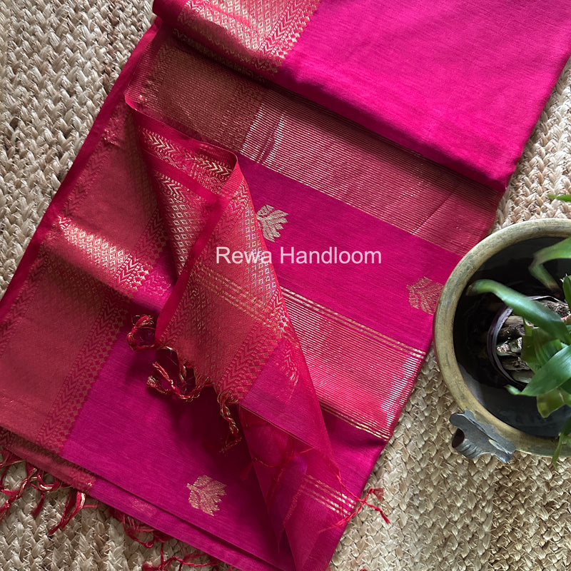 Maheshwari Lotus Butta Saree