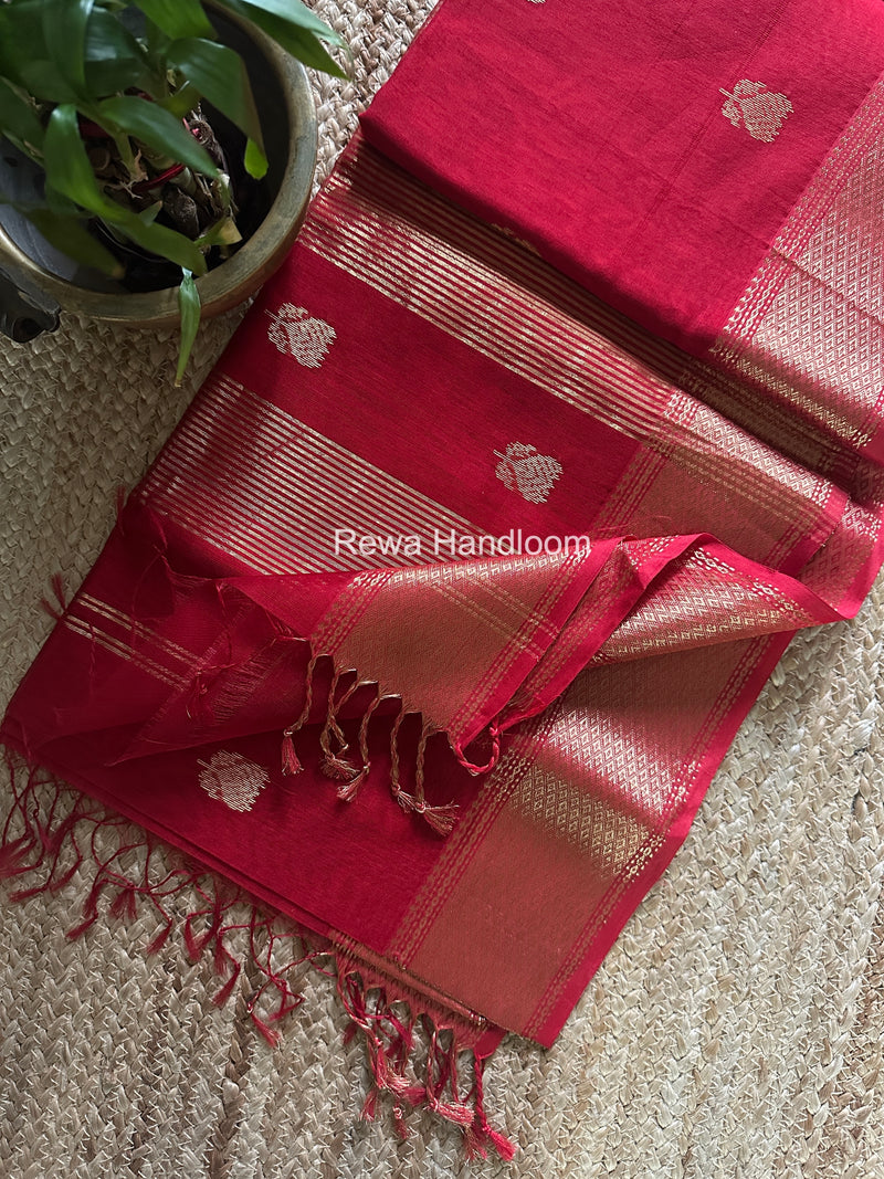 Maheshwari Lotus Butta Saree