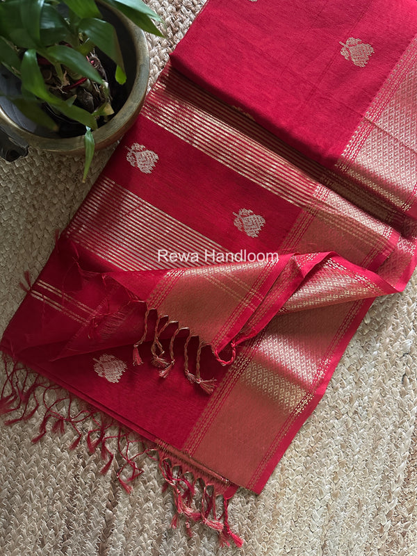 Maheshwari Lotus Butta Saree