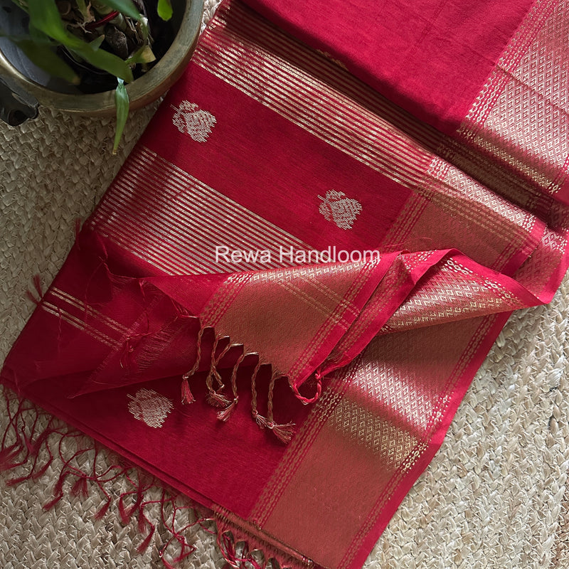 Maheshwari Lotus Butta Saree