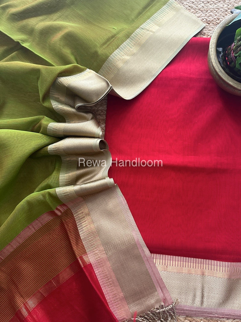 Maheshwari Resham Border Dress Material