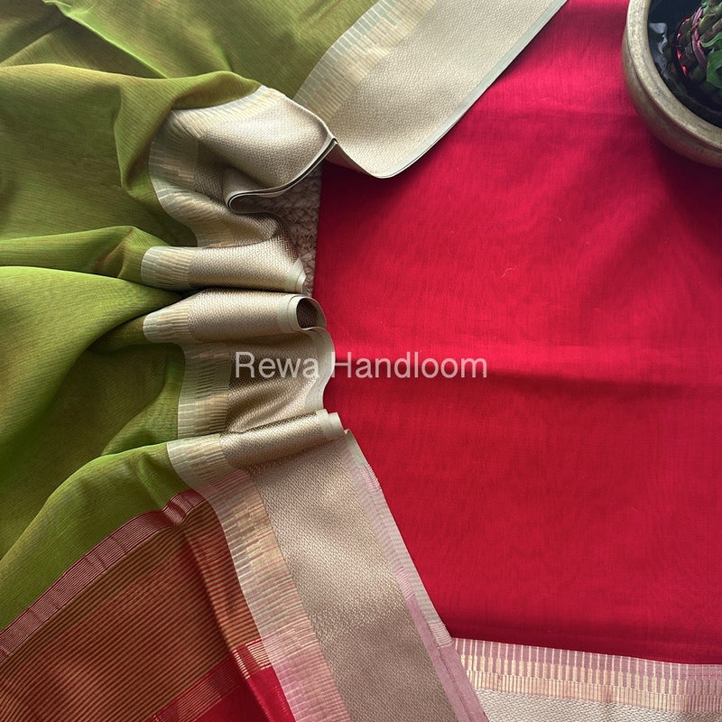 Maheshwari Resham Border Dress Material