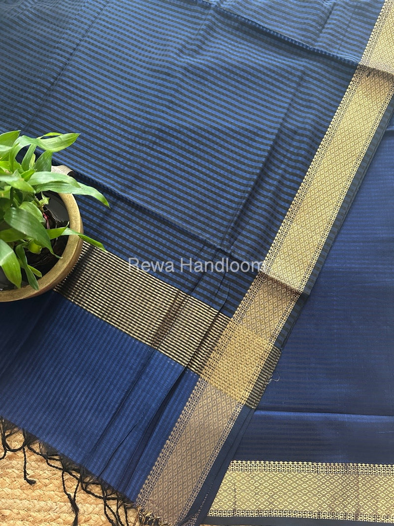 Maheshwari Blue Checks Dress Material CPT01