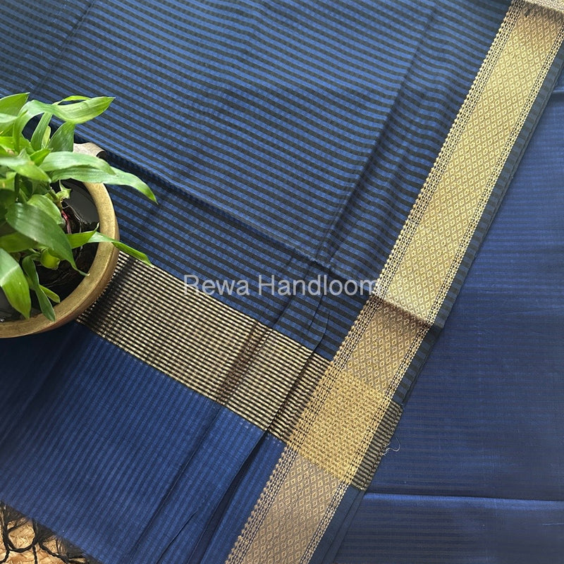 Maheshwari Blue Checks Dress Material CPT01