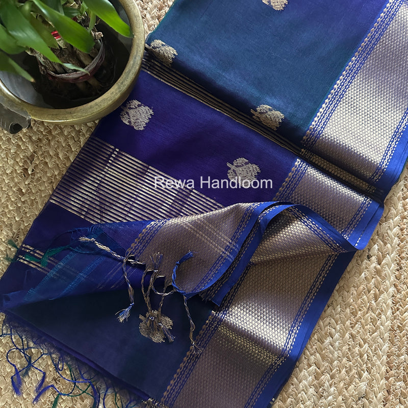 Maheshwari Lotus Shaded Butta Saree