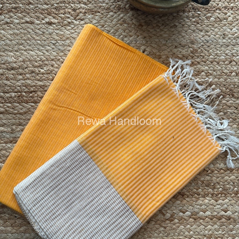 Maheshwari Orange Checks Dress Material CPT23