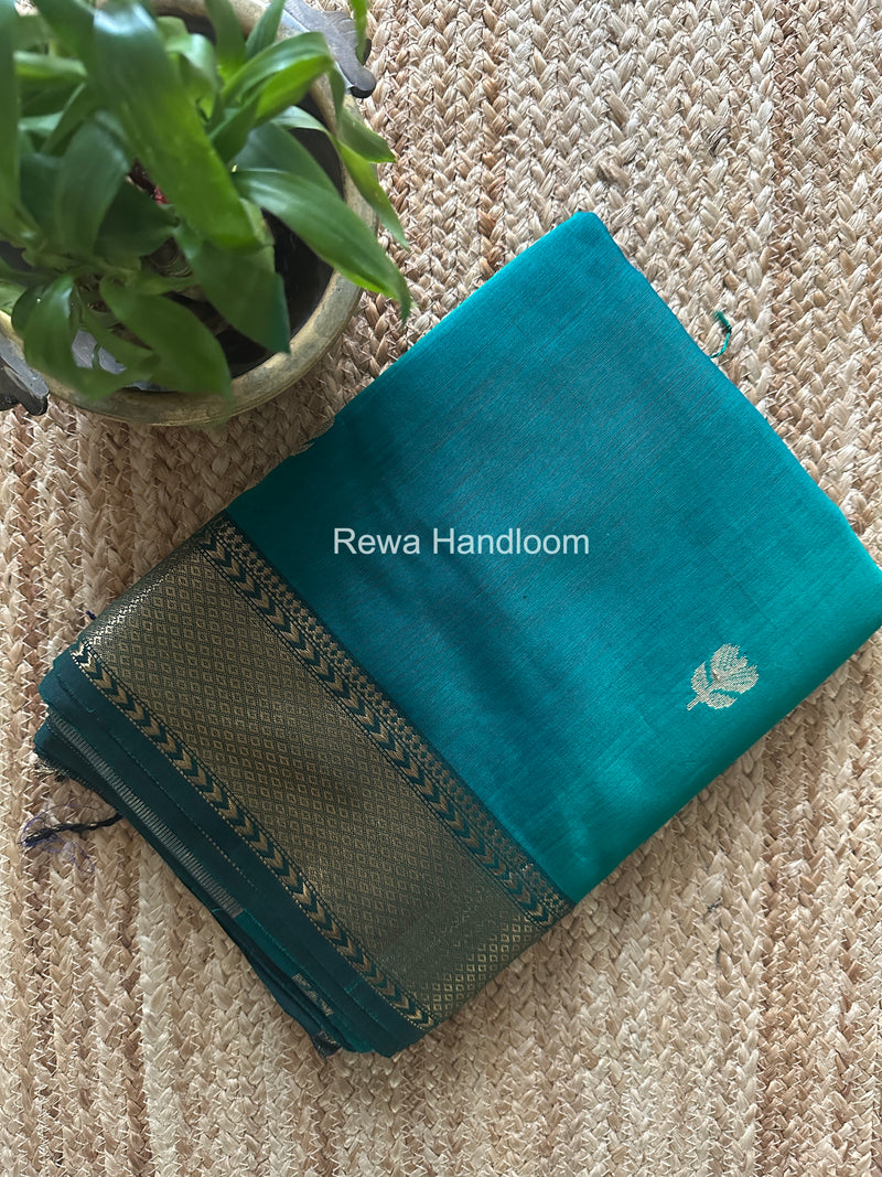 Maheshwari Green Lotus Shaded Butta Saree SLB030