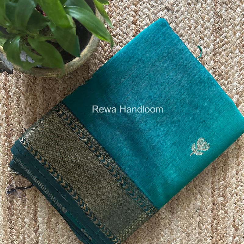 Maheshwari Green Lotus Shaded Butta Saree SLB030