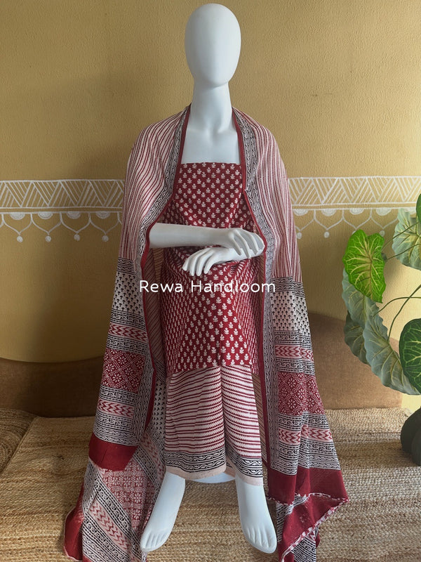 Bagh Print Cotton Suit 