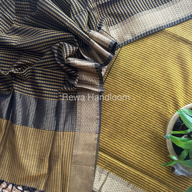 Maheshwari Mustard Green Checks Dress Material CPT17