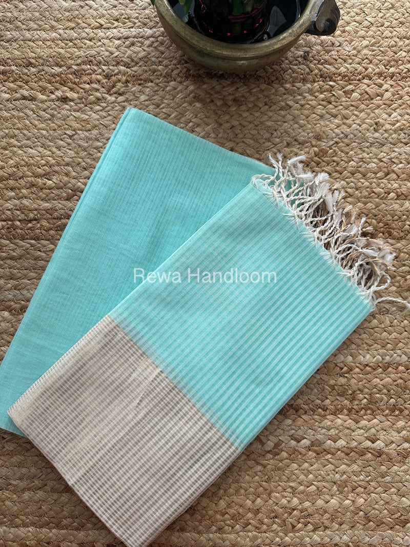 Maheshwari Light Green Checks Dress Material CPT22